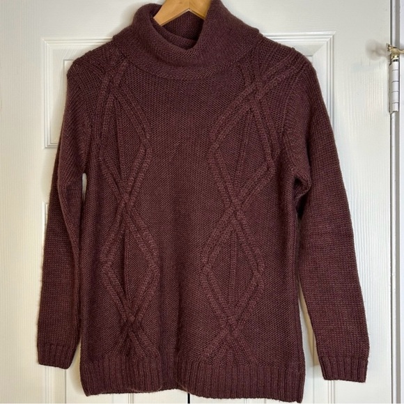 Lafayette 148 Cable Knit Sweater Jumper S Alpaca Camel Old Money Quiet Luxury - Picture 1 of 8